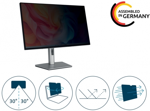 Filtru de confidentialitate Kensington HC, transparenta superioara, pentru monitor, 23.0'', 16:9, prindere duala